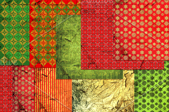 Christmas background gold red green in Textures - product preview 1