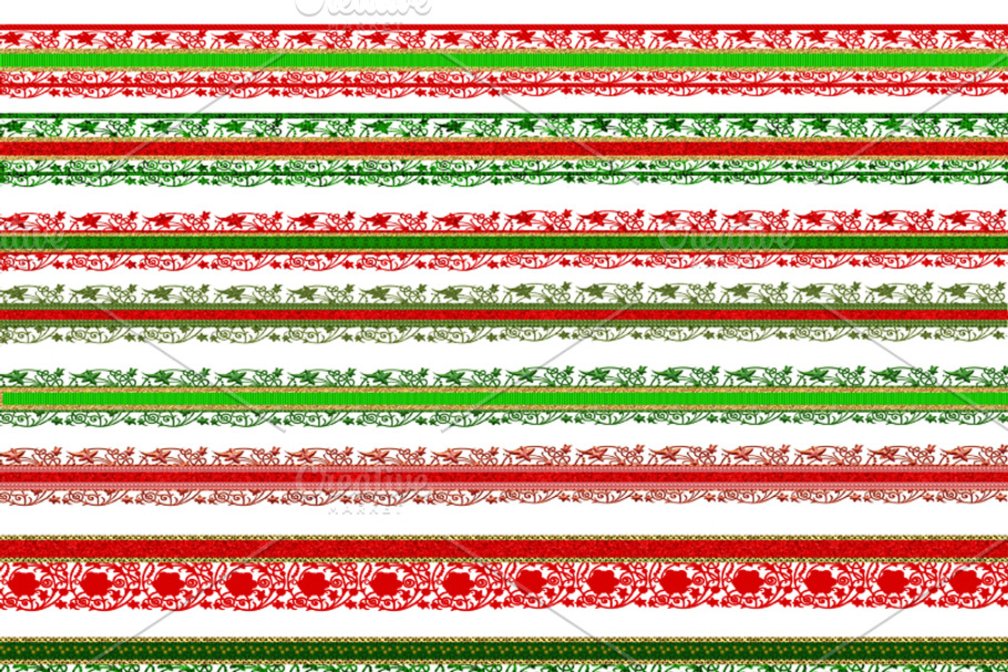Christmas scrapbook borders lace in Illustrations - product preview 8