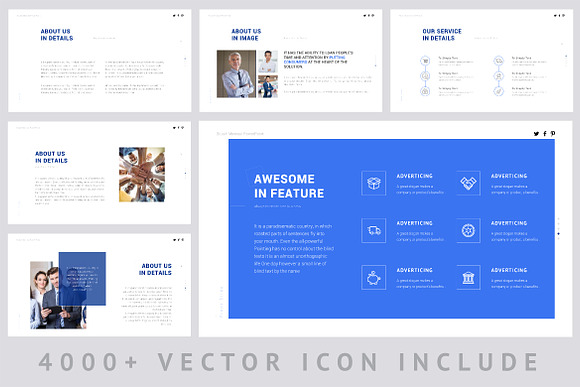 Bluish Keynote Template in Keynote Templates - product preview 1