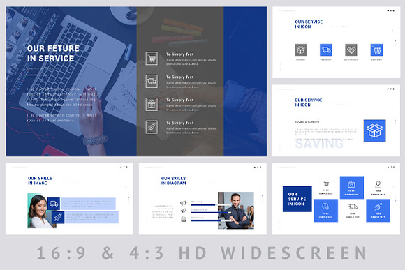Bluish Keynote Template in Keynote Templates - product preview 2