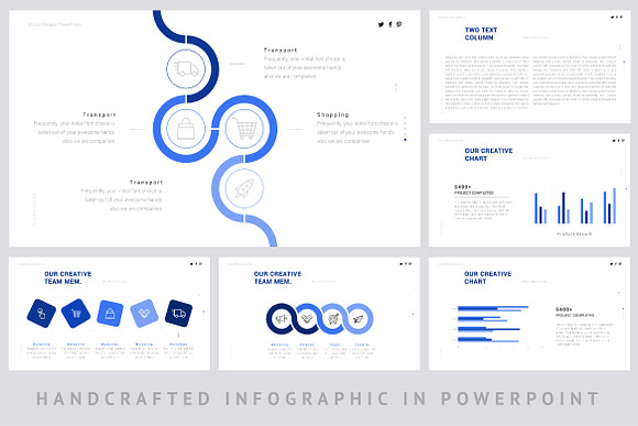 Bluish Keynote Template in Keynote Templates - product preview 8