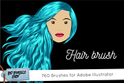Hair brush - Adobe Illustrator