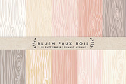 Blush Faux Bois Woodgrain papers