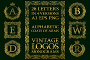 Vintage alphabetic logos