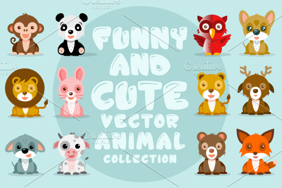 Funny Cartoon Animal Collection