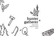 Hunter + Gatherer 18 Icon Set