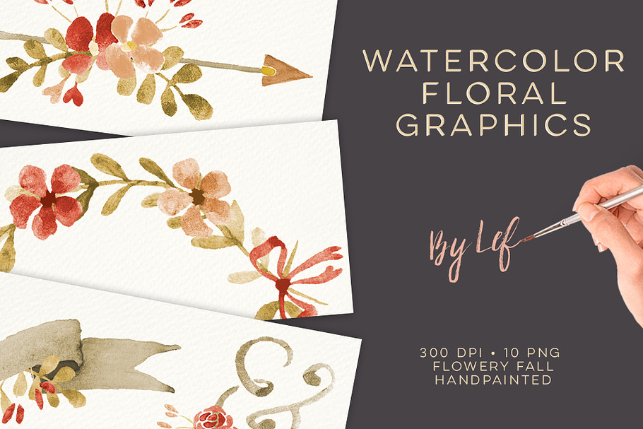 Floral Fall Watercolor graphics