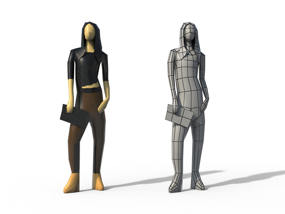 Low Poly Girls Pack in People - product preview 2