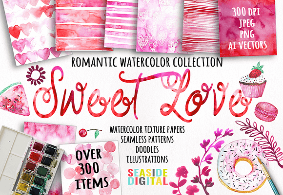 Watercolor Giftbox - February Deal in Textures - product preview 1
