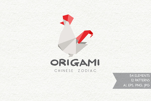Chinese Zodiac - Origami Vectors