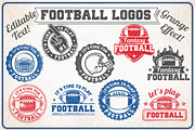 Vector Grunge Football Logos