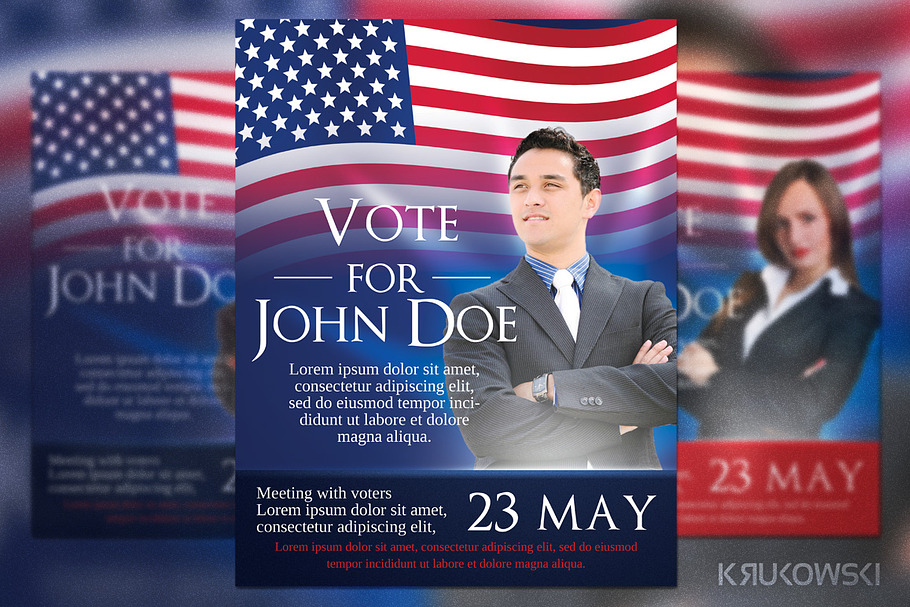 USA Elections Flyer in Flyer Templates - product preview 8