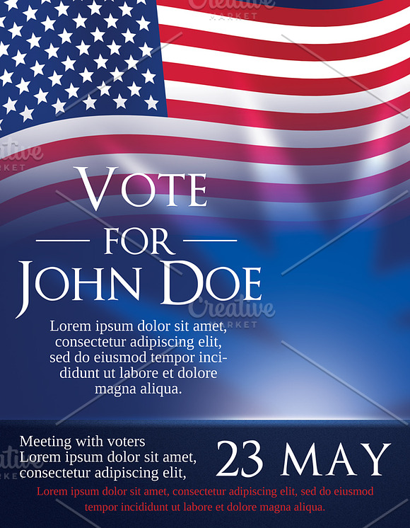 USA Elections Flyer in Flyer Templates - product preview 2