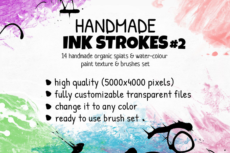 Handmade INK STROKES Pack 14 #2 in Photoshop Brushes - product preview 8
