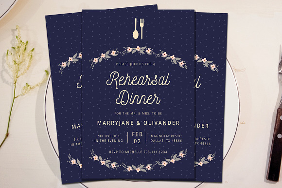 Wedding Rehearsal Dinner Invitation in Wedding Templates - product preview 1
