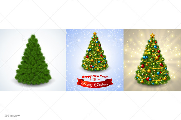Christmas Fir Tree Collection in Objects - product preview 1