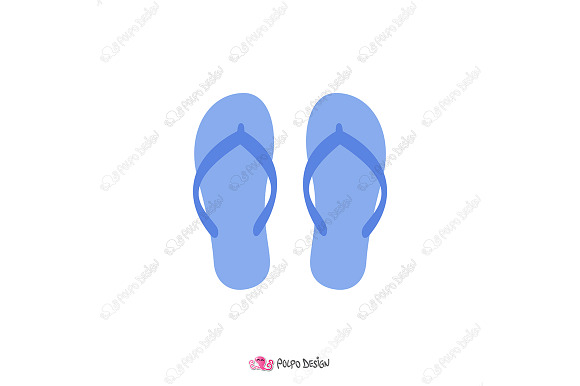 Colorful Flip Flops clipart in Objects - product preview 1