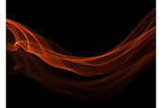 abstract red wavy smoke flame over black background