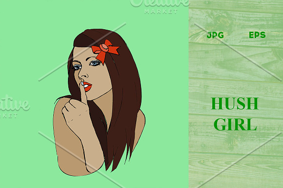 HUSH GIRL. Set in Illustrations - product preview 1
