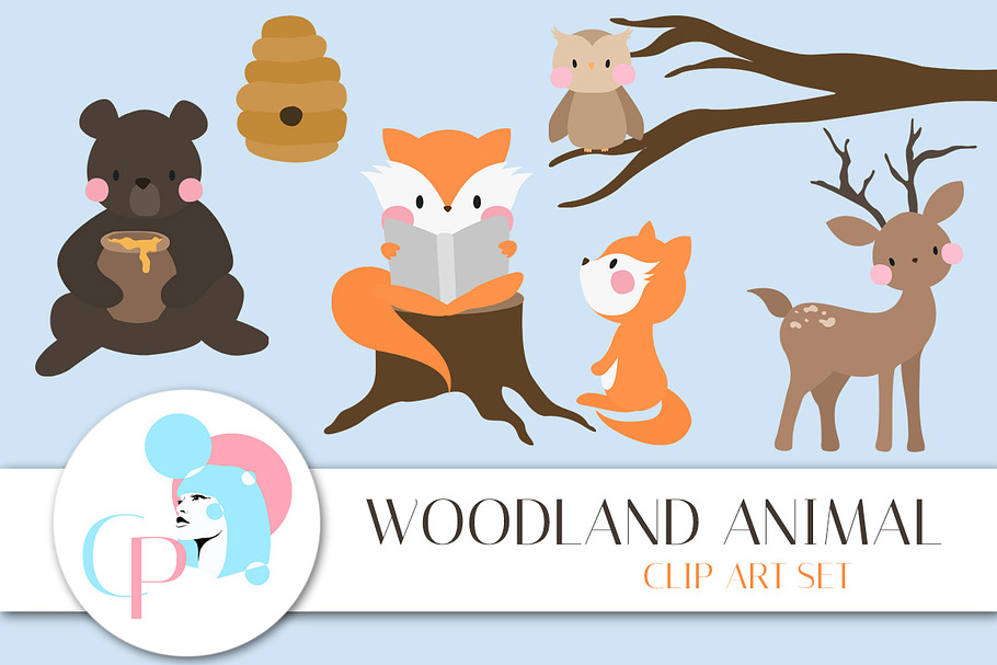 Woodland Animals Clip Art Set