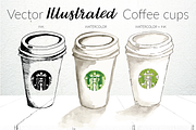 Starbucks Illustrated Cups