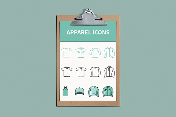 Apparel Icon Set - Stroke & Expanded