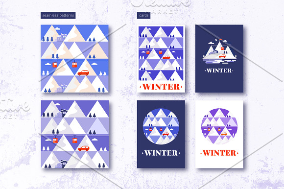 Winter Pattern, Illustrations, Cards in Illustrations - product preview 3