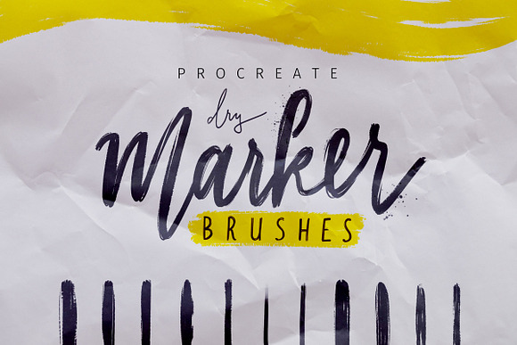 Procreate Dry Marker Brushes in Photoshop Brushes - product preview 3