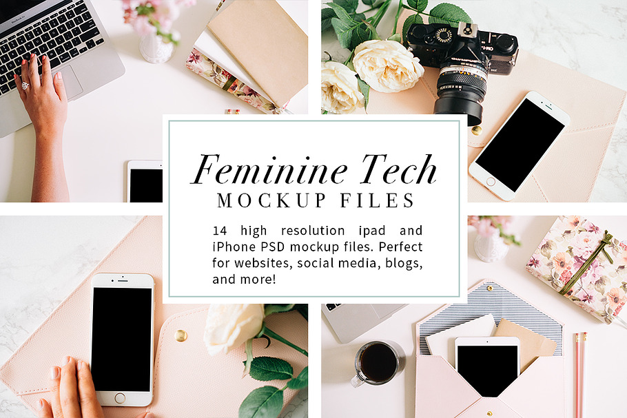 Feminine Tech Mockups in Instagram Templates - product preview 8