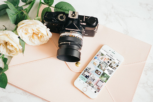 Feminine Tech Mockups in Instagram Templates - product preview 2