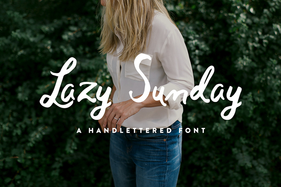Lazy Sunday - Hand Lettered Script in Script Fonts - product preview 8