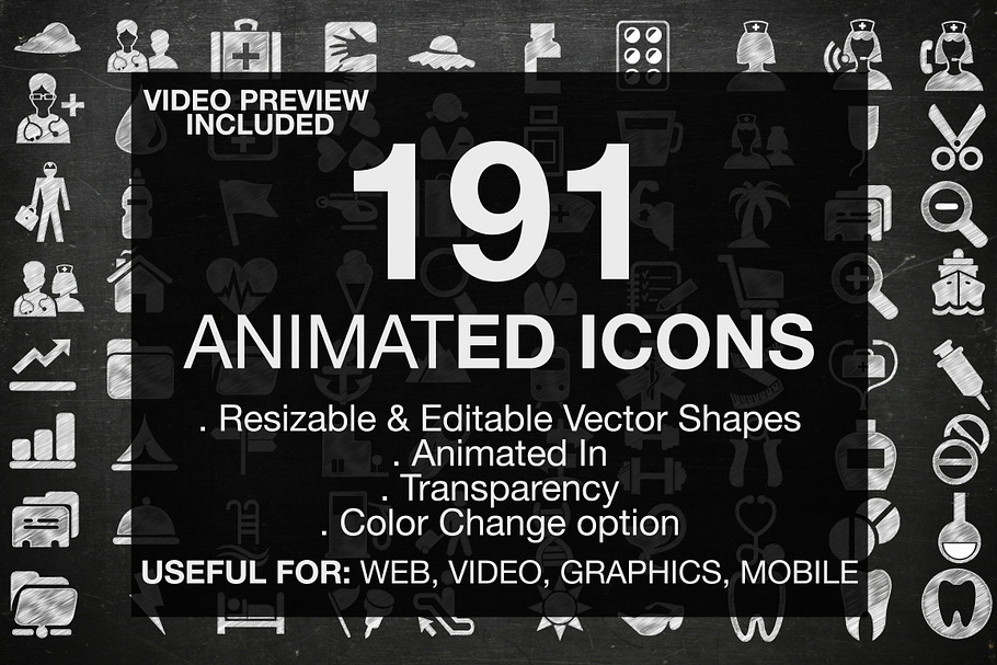 191 Animated Useful Icons in Graphics - product preview 8