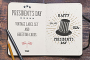 President's Day Vintage Labels v1