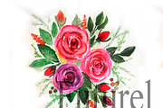 Watercolor . Roses . 1JPG