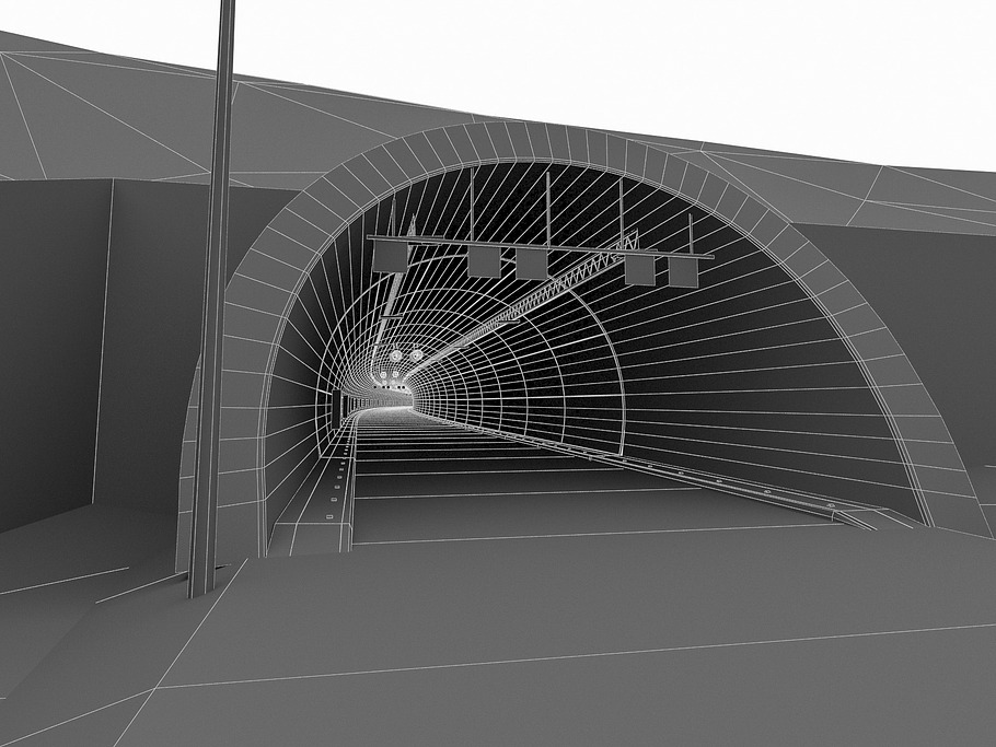 Full-Lenght Tunnel with Terrain in Architecture - product preview 7