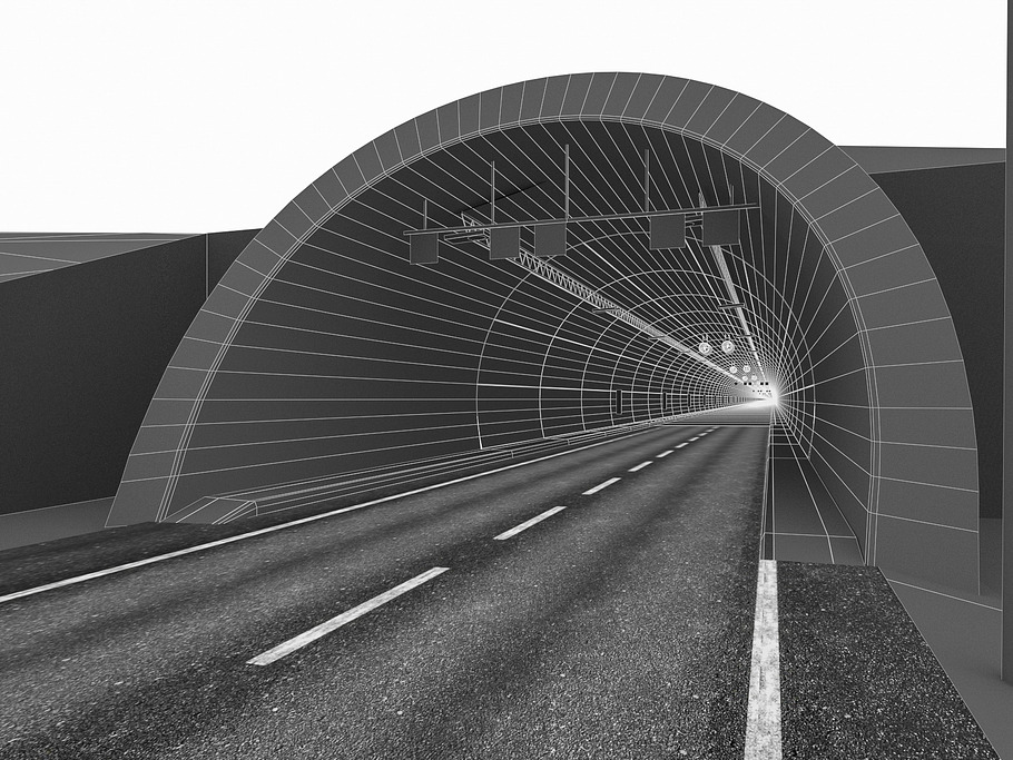 Full-Lenght Tunnel with Terrain in Architecture - product preview 14