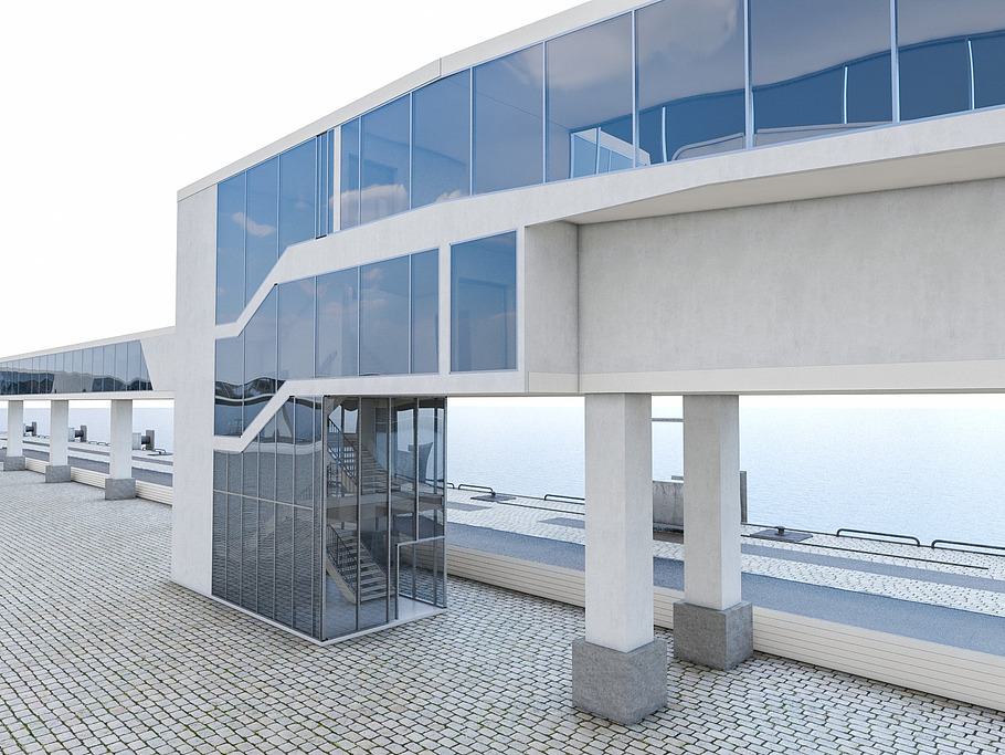 Port Gangway Full Set in Architecture - product preview 10