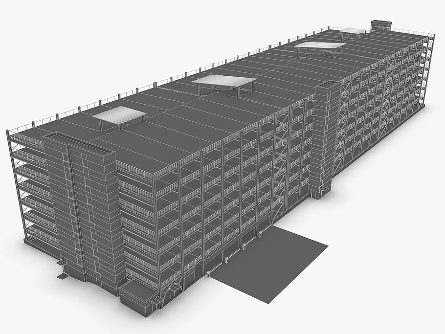 Multistory Parking Garage in Architecture - product preview 9