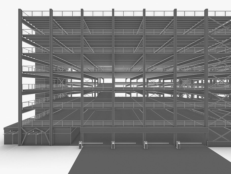 Multistory Parking Garage in Architecture - product preview 10