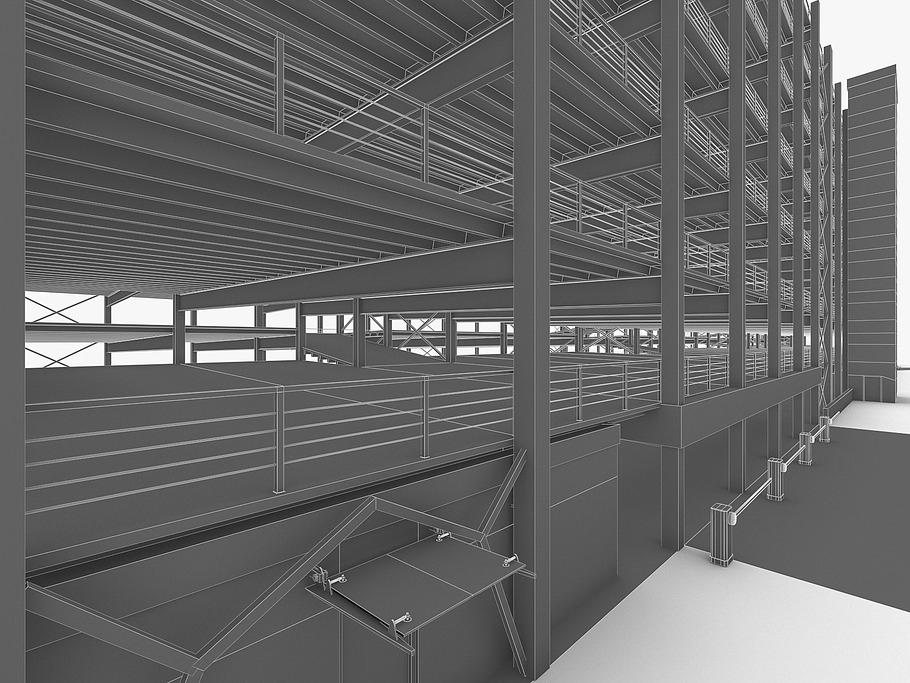 Multistory Parking Garage in Architecture - product preview 12