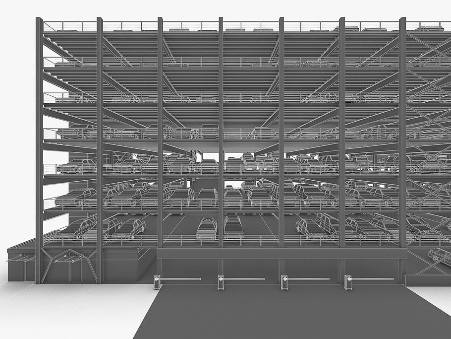 Multistory Parking Garage in Architecture - product preview 13