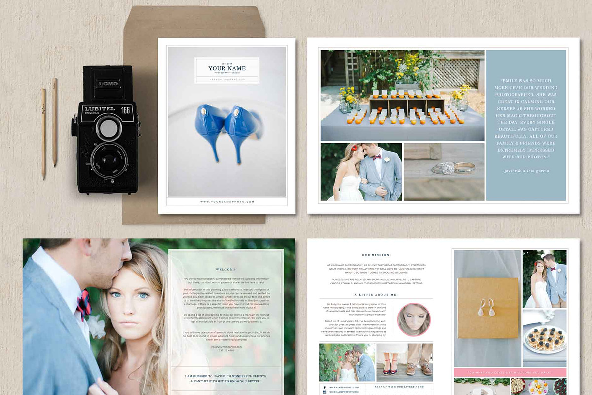 Wedding Photographer Magazine Guide in Magazine Templates - product preview 8