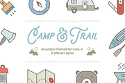 Camp & Trail Vector Recreation Icons