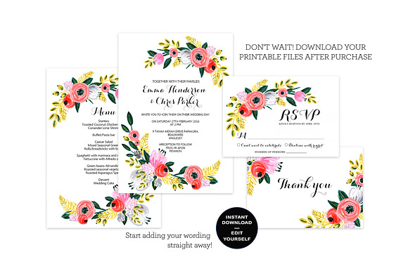 Editable Wedding Set in Wedding Templates - product preview 4