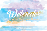 Vector Watercolor Brush Set