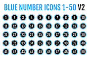 Blue Number Icons 1-50 v2