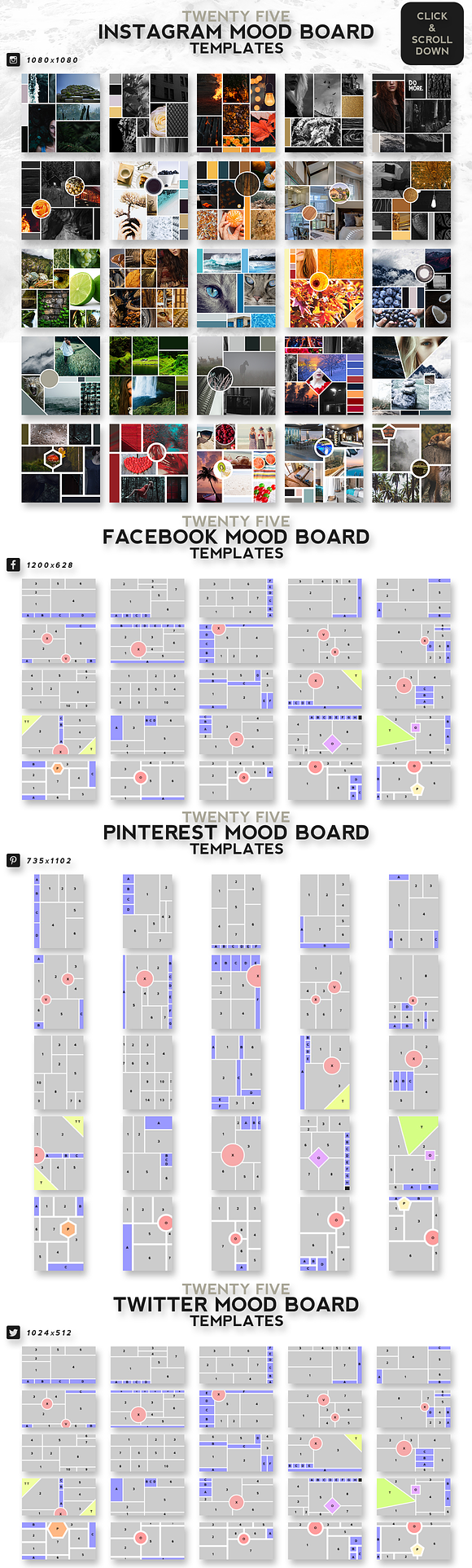 25 Mood Board Templates in Instagram Templates - product preview 1