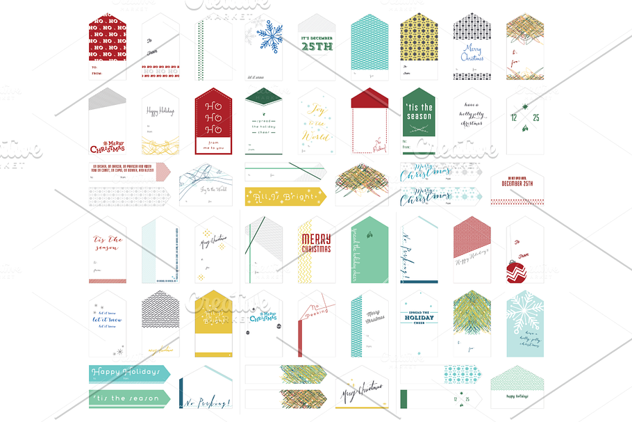 54 Printable Christmas Tags in Objects - product preview 8