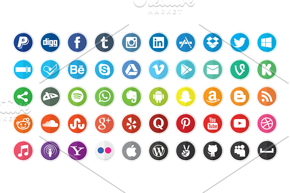 Ultimate Social Icon Set in Graphics - product preview 1
