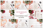 Set Mockups. Valentine's Day & Love
